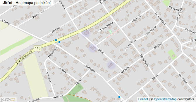 Jitřní - mapa podnikání