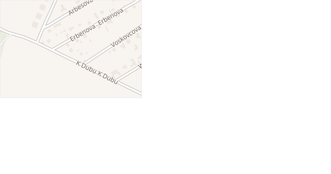 K dubu v obci Černošice - mapa ulice