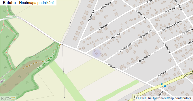 K dubu - mapa podnikání