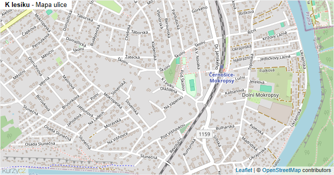 K lesíku - mapa ulice