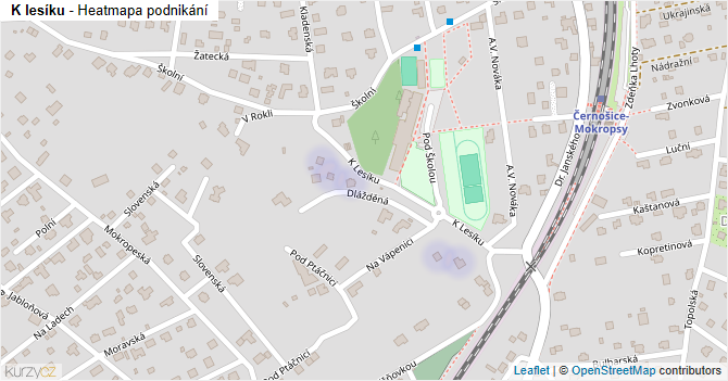 K lesíku - mapa podnikání