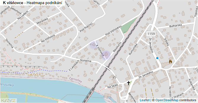 K višňovce - mapa podnikání