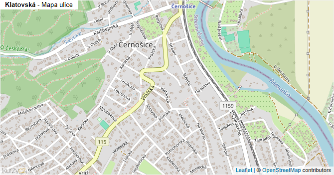 Klatovská - mapa ulice