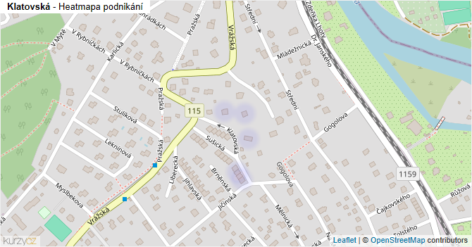 Klatovská - mapa podnikání