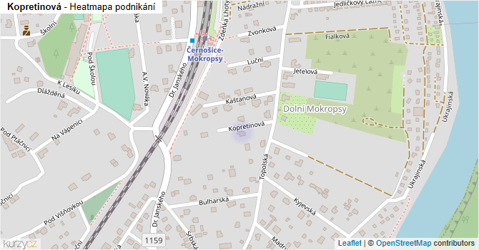 Kopretinová - mapa podnikání