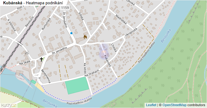 Kubánská - mapa podnikání
