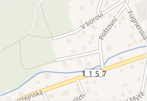 Lesní v obci Černošice - mapa ulice