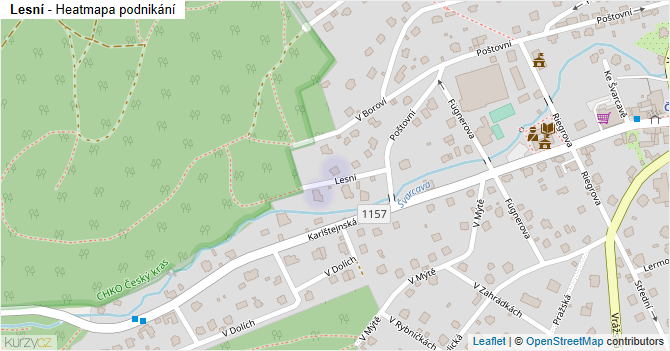 Lesní - mapa podnikání