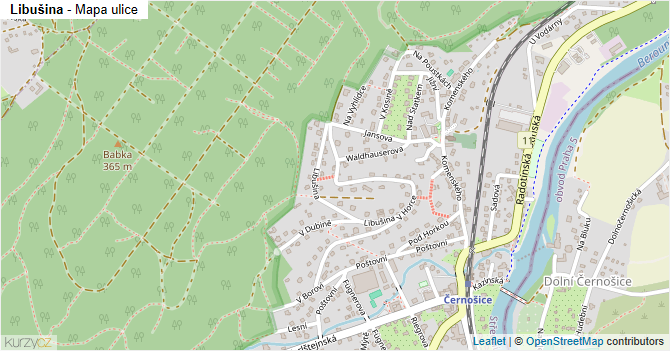 Libušina - mapa ulice