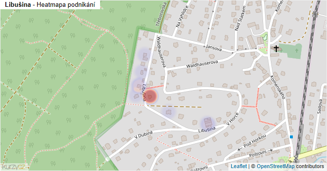 Libušina - mapa podnikání