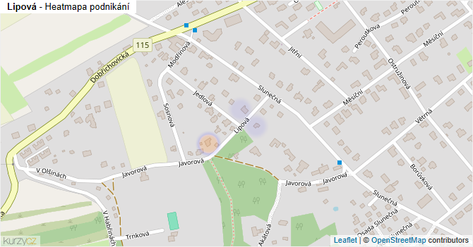 Lipová - mapa podnikání