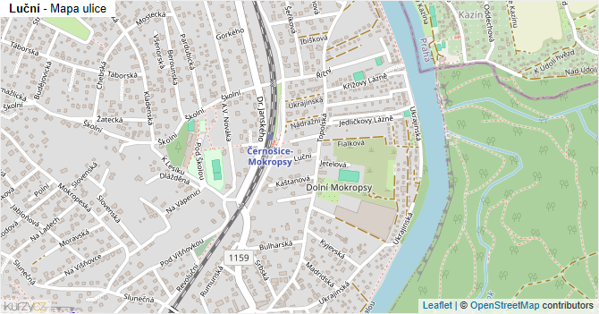 Luční - mapa ulice