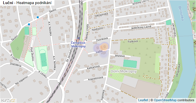 Luční - mapa podnikání