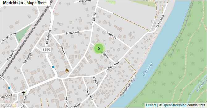 Madridská - mapa firem
