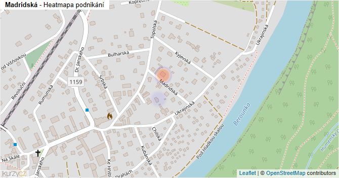 Madridská - mapa podnikání