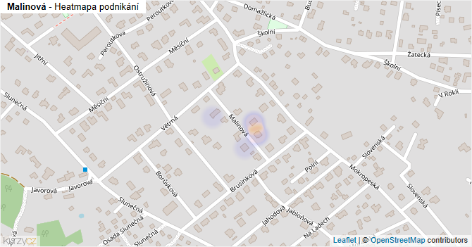 Malinová - mapa podnikání