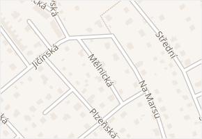 Mělnická v obci Černošice - mapa ulice