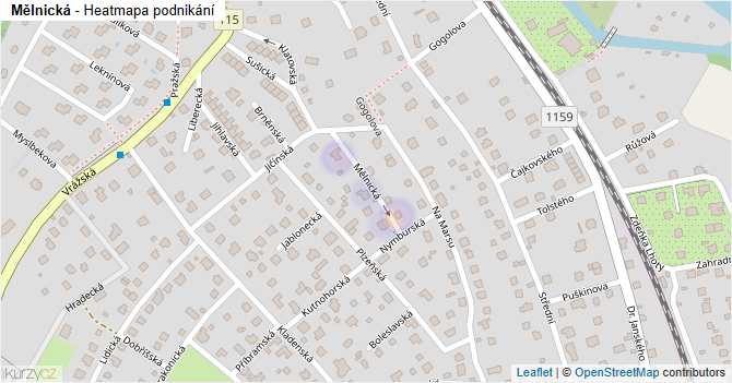 Mělnická - mapa podnikání
