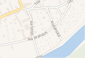 Na drahách v obci Černošice - mapa ulice