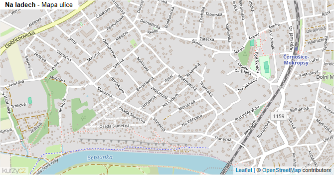 Na ladech - mapa ulice