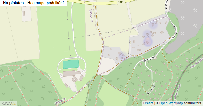 Na pískách - mapa podnikání