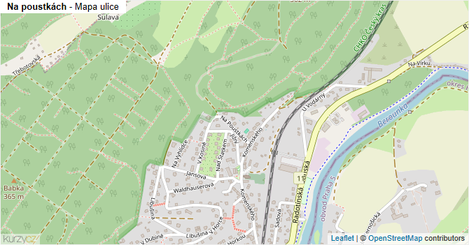 Na poustkách - mapa ulice