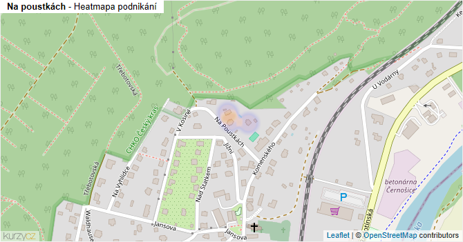 Na poustkách - mapa podnikání