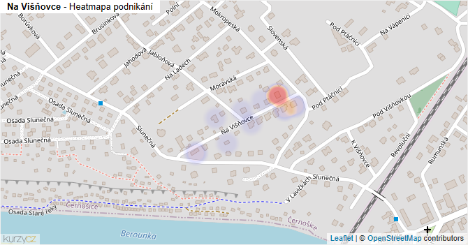 Na Višňovce - mapa podnikání
