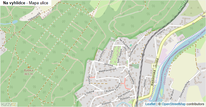 Na vyhlídce - mapa ulice