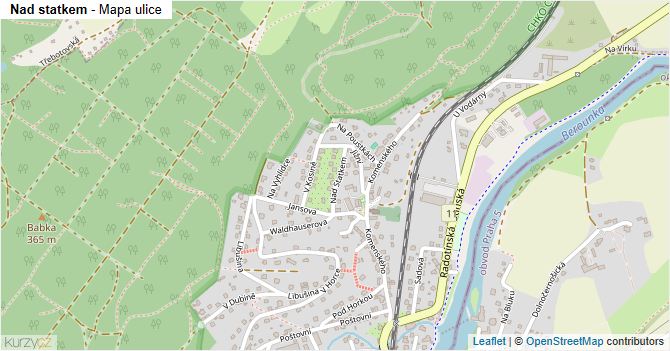 Nad statkem - mapa ulice