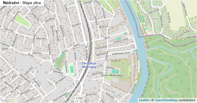 Nádražní - mapa ulice