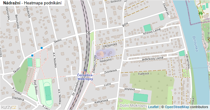Nádražní - mapa podnikání