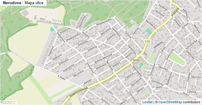 Nerudova - mapa ulice