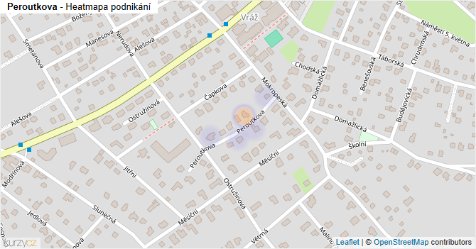 Peroutkova - mapa podnikání