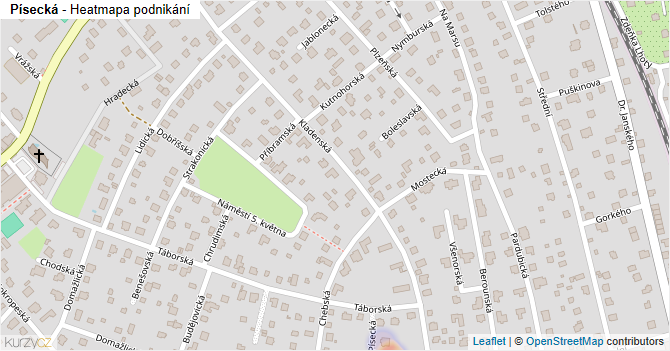Písecká - mapa podnikání