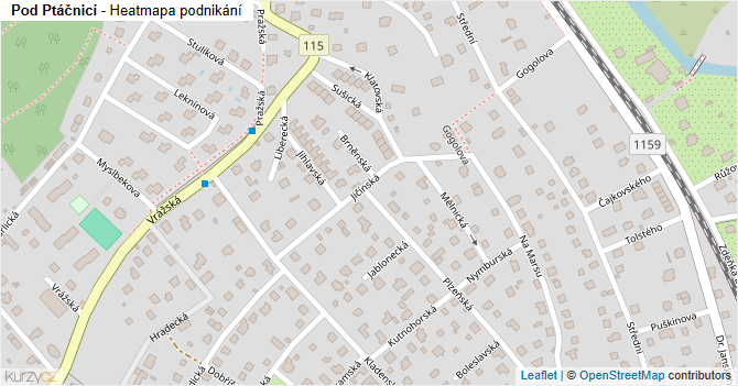Pod Ptáčnicí - mapa podnikání