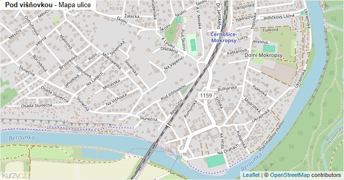Pod višňovkou - mapa ulice