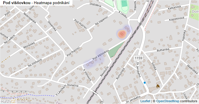 Pod višňovkou - mapa podnikání