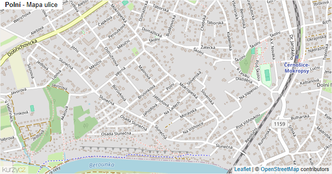 Polní - mapa ulice