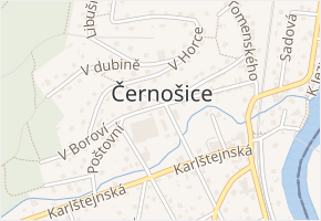 Poštovní v obci Černošice - mapa ulice