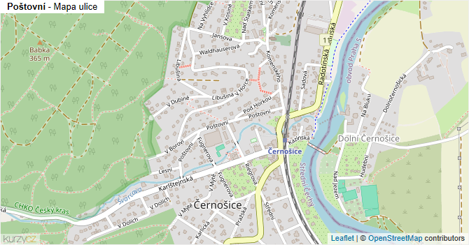 Poštovní - mapa ulice