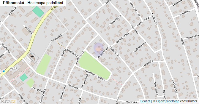 Příbramská - mapa podnikání
