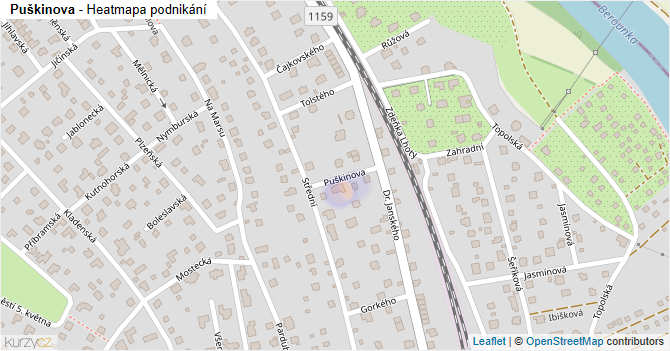 Puškinova - mapa podnikání