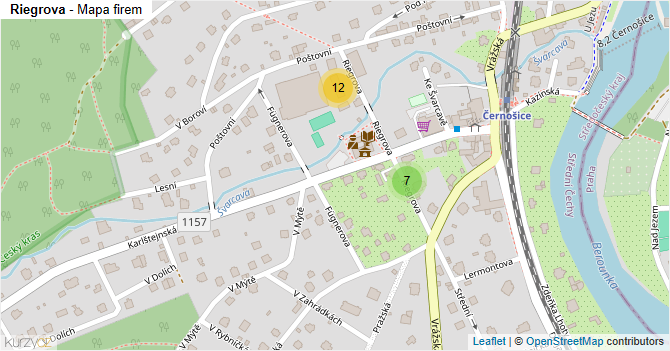 Riegrova - mapa firem
