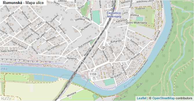 Rumunská - mapa ulice