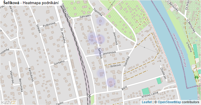 Šeříková - mapa podnikání