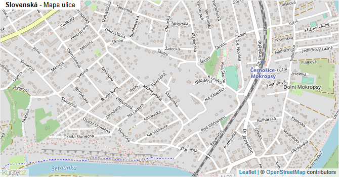 Slovenská - mapa ulice