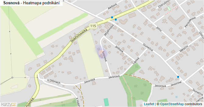 Sosnová - mapa podnikání