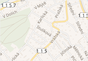 Stulíková v obci Černošice - mapa ulice