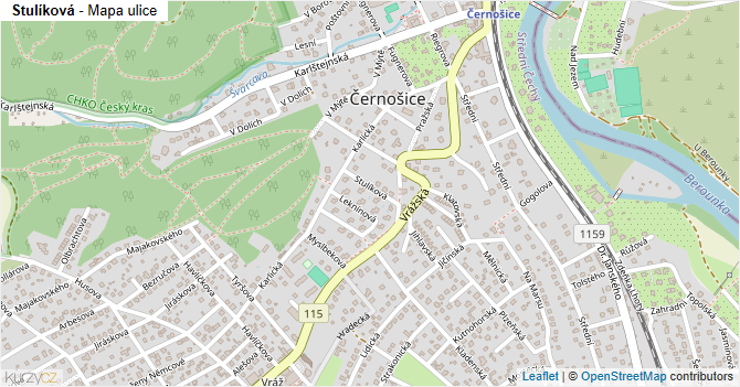 Stulíková - mapa ulice